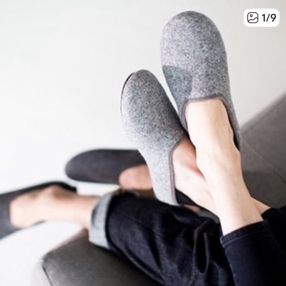 Mahabis Classic Larvik Wool Gray Slippers Women Size EU‎ 37 US 6.5-7 CL170112